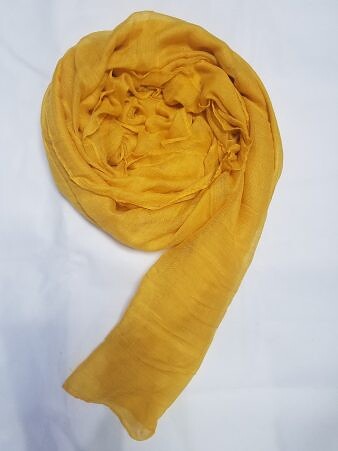 Plain Lawn Scarf - Yellow